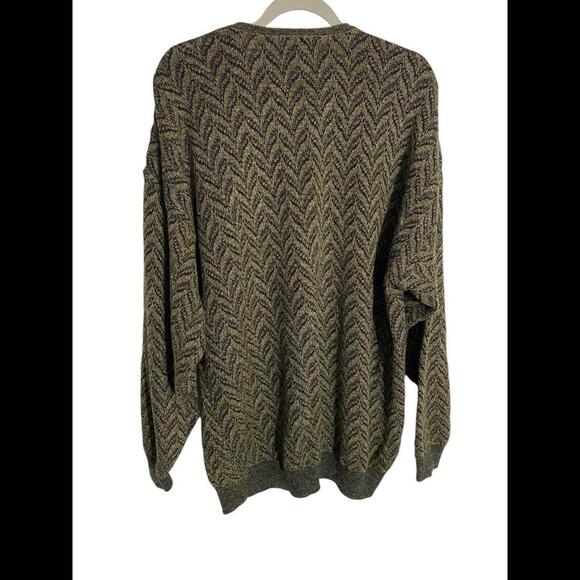 Vintage TSR Sweater Men's 2XL Printed V-Neck Long Sleeve Pullover - Picture 8 of 9